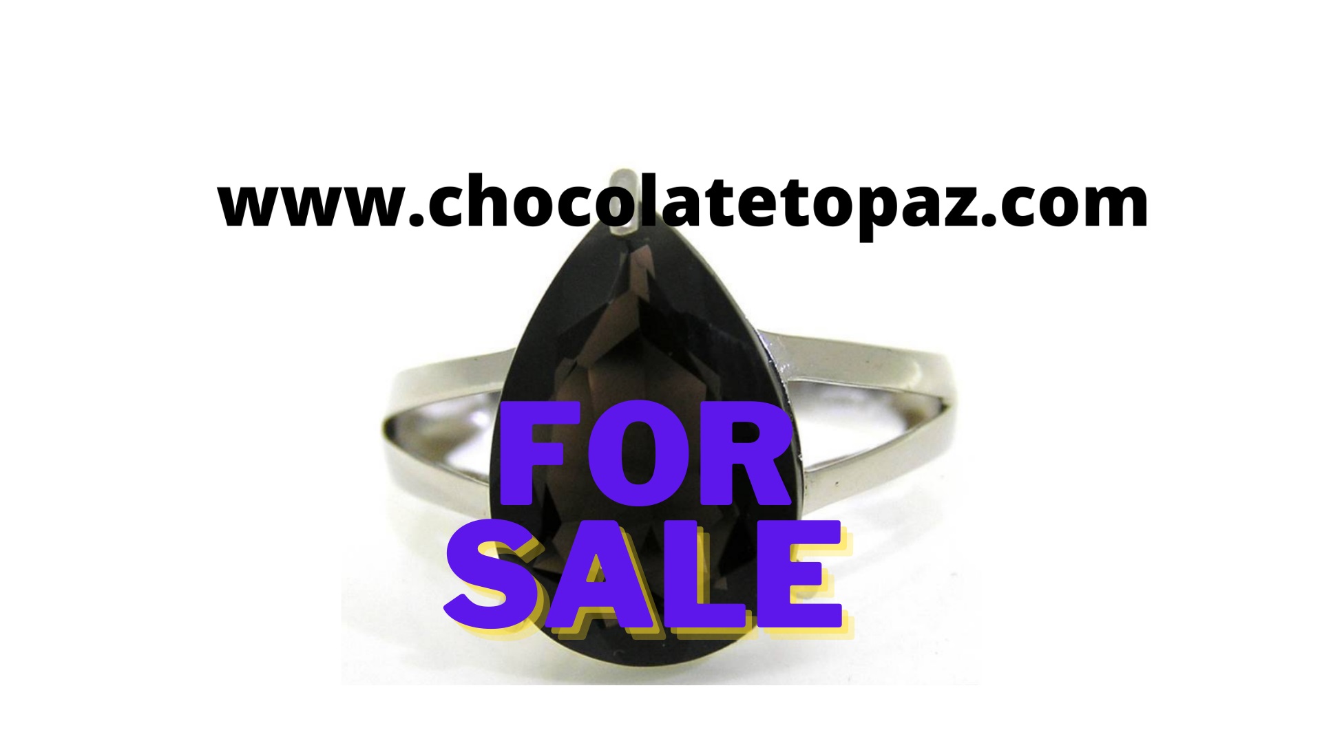huge chocolate topaz gemstone 9ct white gold ring advertising domain for sale