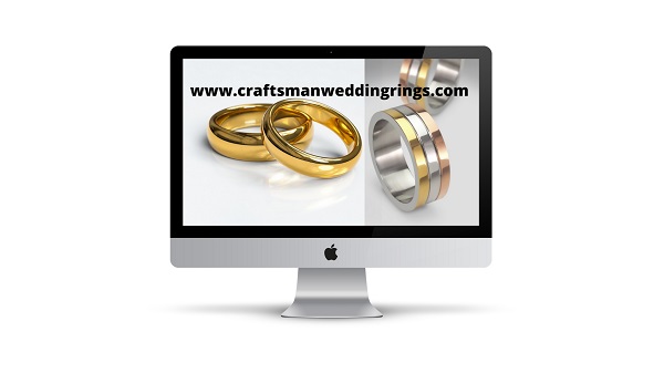 craftsman wedding rings displayed on pc craftsmanweddingrings.com domain is for sale