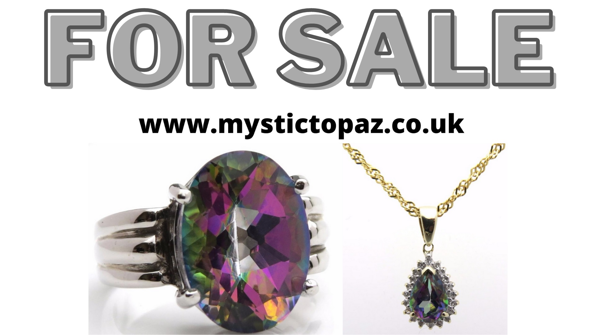 banner with mystic topaz 9ct gold jewellery by strongfields the jeweller displaying domain for sale mystictopaz.co.uk